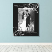 Schwarz-weißes Blumenbild Leinwanddruck (Insitu (Holzboden))