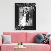 Schwarz-weißes Blumenbild Leinwanddruck (Insitu (Wohnzimmer))