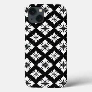 Schwarz-weißes Blumenmuster Täglicher Telefon-Nutz Case-Mate iPhone Hülle