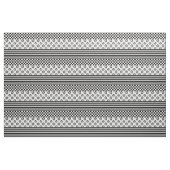 Schwarz-weißes Boho Karo Blumenmuster Stoff (Fat Quarter (45,7 x 55,9 cm))