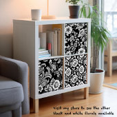 Schwarz-weißes botanisches Plakat oder Dekopapier