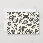 Schwarz-weißes Brautparty nach Maß Dankeskarte (Rückseite)