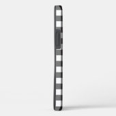 Schwarz-weißes Buffalo Kariertes Muster Monogram r Case-Mate iPhone Hülle (Rückseite / Rechts)