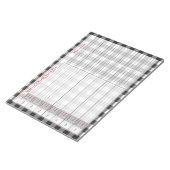 Schwarz-weißes Buffalo Kariertes Personalisiertes Notizblock (angewinkelt)