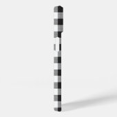 Schwarz-weißes Buffalo Karo Custom Monogram Case-Mate iPhone Hülle (Rückseite / Rechts)