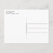 Schwarz-weißes Buffalo Lumberjack Kariert & Schnee Postkarte (Rückseite)