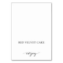 Schwarz-weißes Buffet mit Geschenkkost Tischnummer