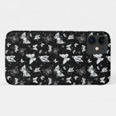 Schwarz-weißes Butterfly-Illustrations-Muster Case-Mate iPhone Hülle (Rückseite (Horizontal))