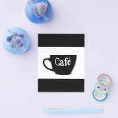 SCHWARZ-WEISSES CAFE KAFFEE TASSE MORNING BEVERAGE FLYER (Einzeln)