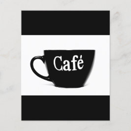 SCHWARZ-WEISSES CAFE KAFFEE TASSE MORNING BEVERAGE FLYER