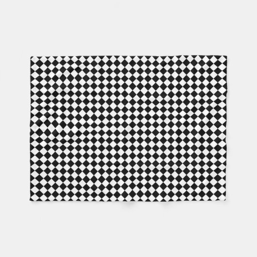 Schwarz-weißes Checkered Fleecedecke (Vorderseite (Horizontal))