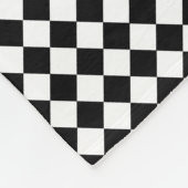 Schwarz-weißes Checkered Fleecedecke (Ecke)