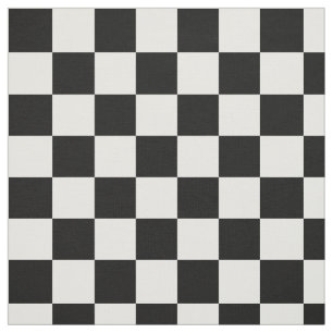 Schwarz-weißes Checkered Muster Stoff
