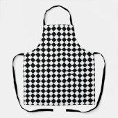 Schwarz-weißes Chevron-Muster einzigartiger Stil Schürze (Vorderseite)