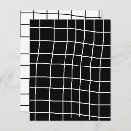 Schwarz-weißes Crooked Grid Scrapbook Paper