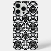 Schwarz-weißes Damastmuster Case-Mate iPhone Hülle (Rückseite)