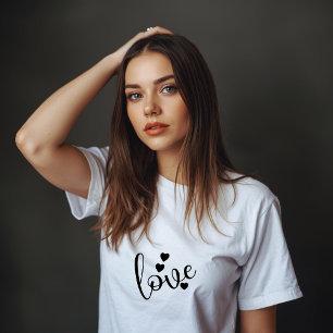 Schwarz-weißes Damen-T-Shirt T-Shirt