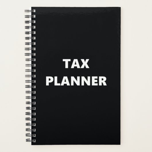 Schwarz-weißes Design für Steuerplaner Planer (Vorderseite)