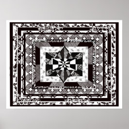 Schwarz-weißes detailliertes HUGE Colossal Room Ar Poster