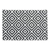 Schwarz-weißes Diamant-Muster Kissenbezug (Rückseite-Rechts)