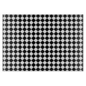 Schwarz-weißes Diamant-Schachbrett Schneidebrett (Vorderseite)