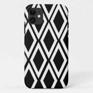 Schwarz-weißes Diamantmuster Case-Mate iPhone Hülle