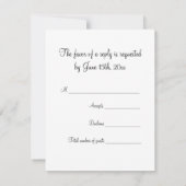 Schwarz-weißes Dogwood-UAWG RSVP Karte (Rückseite)