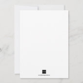 Schwarz-weißes Drehbuch Einladung (Rückseite)