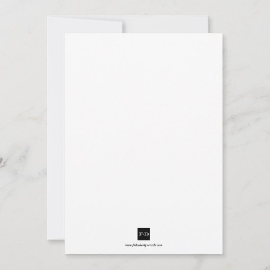 Schwarz-weißes Drehbuch Einladung (Rückseite)