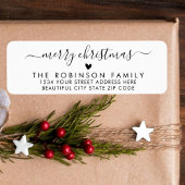 Schwarz-weißes Drehbuch Rücksendeadresse Weihnacht