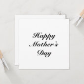 Schwarz-weißes Drehbuch zum Muttertag Karte (Vorderseite/Rückseite Beispiel)