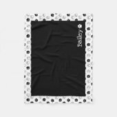 Schwarz-weißes Druckmuster Hinzufügen eines Pet-Na Fleecedecke (Vorderseite)