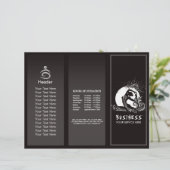 Schwarz-weißes einbeiniges Yoga-Pose-Logo von King (Stehend Vorderseite)