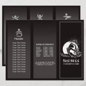 Schwarz-weißes einbeiniges Yoga-Pose-Logo von King (Vorne/Hinten)