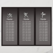 Schwarz-weißes einbeiniges Yoga-Pose-Logo von King (Rückseite)