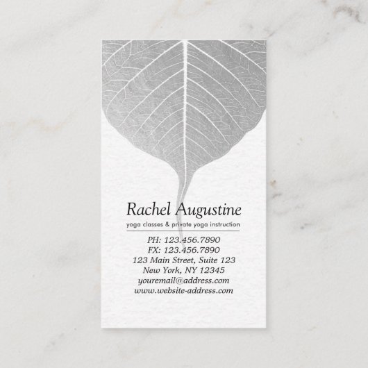 Schwarz-weißes einbeiniges Yoga-Pose-Logo von King Treuekarte (Rückseite)