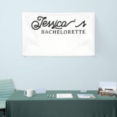 Schwarz-weißes Einfaches Modernes Junggeselinnen-A Banner (Messeveranstaltung)