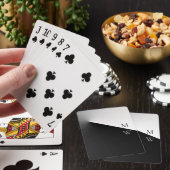 Schwarz-weißes einfaches Monogramm Spielkarten (In Situ)