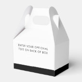 Schwarz-weißes einfaches XOXO Personalisiertes Par Geschenkschachtel (Rückseite)