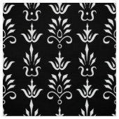 Schwarz-weißes, elegantes Damastmuster Stoff (Muster)