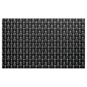 Schwarz-weißes, elegantes Damastmuster Stoff (Yard (91,4 cm))
