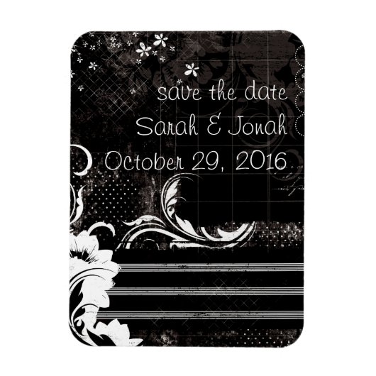 Schwarz-weißes elegantes, flexibles Magnet (Vertikal)