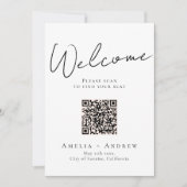 Schwarz-weißes elegantes Hochzeitsstichtabelle mit (Vorderseite)