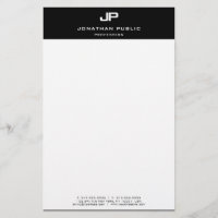 Schwarz-weißes elegantes Template Personalisiert m