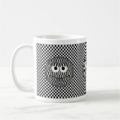 Schwarz-weißes Emoticon Kaffeetasse (Links)