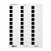 Schwarz-weißes erstes Etikett - individuell anpass (Vorne)