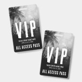 Schwarz-weißes Event-VIP Ausweis (Vorder- & Rückseite)