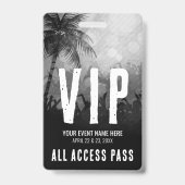 Schwarz-weißes Event-VIP Ausweis (Vorderseite)