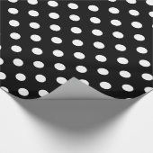 Schwarz-weißes Extra Large Polka Dot Muster Geschenkpapier (Ecke)
