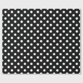 Schwarz-weißes Extra Large Polka Dot Muster Geschenkpapier (Flach)